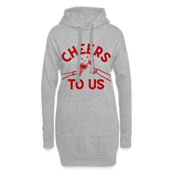 Cheers Celebration Design - Sweat-shirt à capuche long Femme - gris chiné - Devant