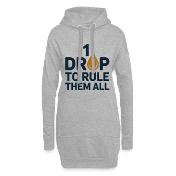 Homéopathie 1 Drop pour les juger tous professionnels - Sweat-shirt à capuche long Femme - gris chiné - Devant