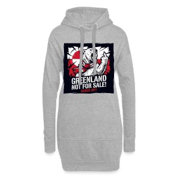 Greenland Not For Sale - Hands Off - Eisbär - Hoodie-Kleid - Grau meliert - Vorne