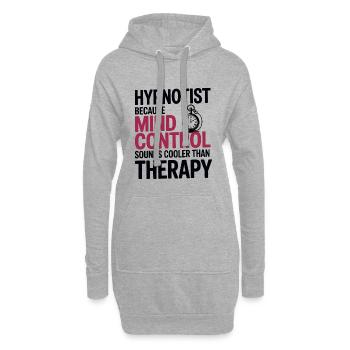 Hypnotiseur Gedankenkontrolle cooler als Therapieprofi - Hoodie-Kleid - Grau meliert - Vorne