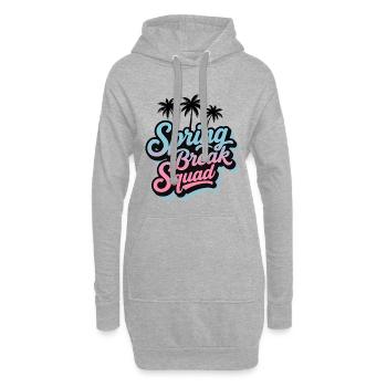 Spring Break Squad Palmen Tropen Urlaub Party - Hoodie-Kleid - Grau meliert - Vorne
