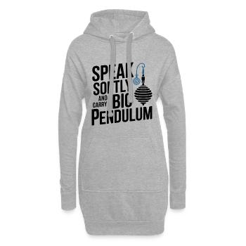 Équipement certifié spécialisé en induction vocale clinique - Sweat-shirt à capuche long Femme - gris chiné - Devant