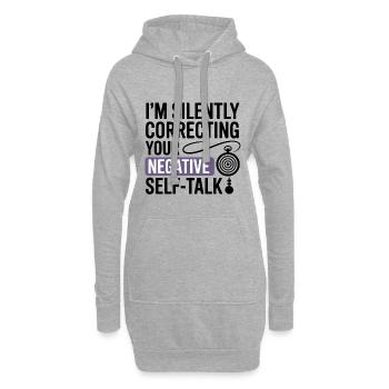 Hypnotiseur korrigiert still negative Selbstgespräche - Hoodie-Kleid - Grau meliert - Vorne