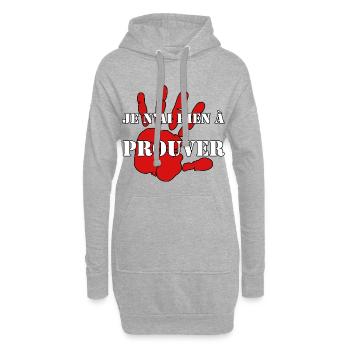 ICH HABE NICHTS ZU BEWEISEN. - Hoodie-Kleid - Grau meliert - Vorne