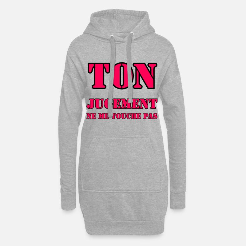 YOUR JUDGMENT DOES NOT AFFECT ME. - Hoodie Dress - heather grey