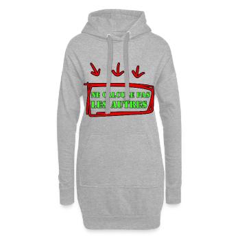 NE CALCULE PAS LES AUTRES. - Sweat-shirt à capuche long Femme - gris chiné - Devant