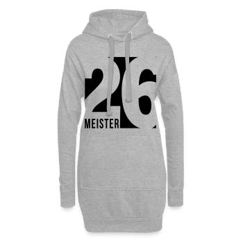 Meister 2026 Meisterschaft - Hoodie-Kleid - Grau meliert - Vorne