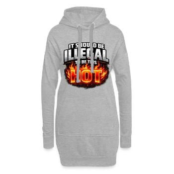 It Should Be Illegal to Be This Hot - Hoodie-Kleid - Grau meliert - Vorne
