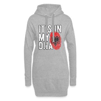 It's in my DNA Albanien - Hoodie-Kleid - Grau meliert - Vorne
