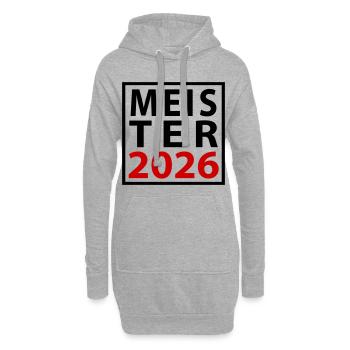 Meister 2026 Meisterschaft - Hoodie-Kleid - Grau meliert - Vorne