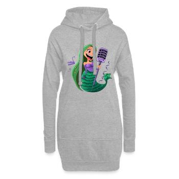 Sea MicroSinger - Sweat-shirt à capuche long Femme - gris chiné - Devant