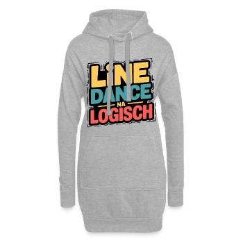 Line Dance Na Logisch - Hoodie-Kleid - Grau meliert - Vorne