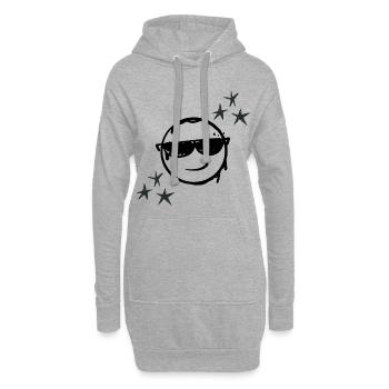 Cool, entspann dich - Hoodie-Kleid - Grau meliert - Vorne