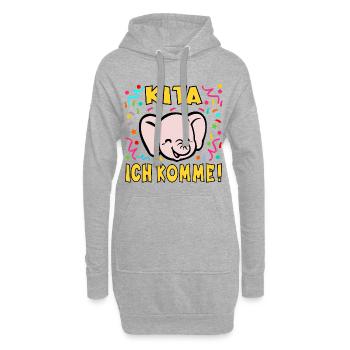 KINDERTAGESSTÄTTE Kita Elefanten - Hoodie-Kleid - Grau meliert - Vorne