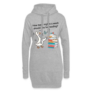 Wie viele Nächte pro Woche lesen 6-7 - Hoodie-Kleid - Grau meliert - Vorne