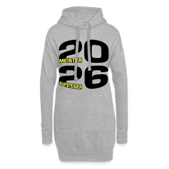 Champion et équipe promue 2026 - Sweat-shirt à capuche long Femme - gris chiné - Devant