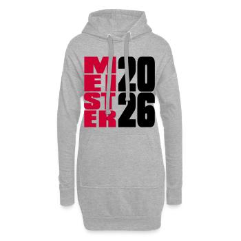 Meister 2026 Meisterschaft - Hoodie-Kleid - Grau meliert - Vorne