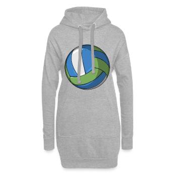 Volleyball Vintage - Hoodie-Kleid - Grau meliert - Vorne