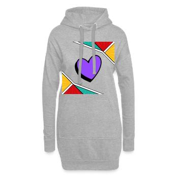 Love Art - Hoodie-Kleid - Grau meliert - Vorne