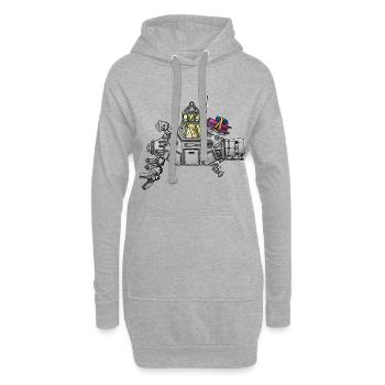 Senta - le sous-marin qui souffle / - Sweat-shirt à capuche long Femme - gris chiné - Devant