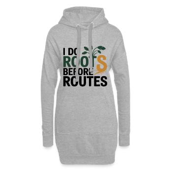 Heilpraktiker: Ich mache Wurzeln, bevor ich professionelle Routen werde - Hoodie-Kleid - Grau meliert - Vorne