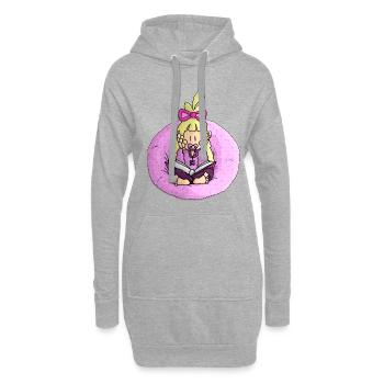 Tida - das Buch / - Hoodie-Kleid - Grau meliert - Vorne