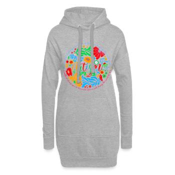 Autismus Awareness Day - Hoodie-Kleid - Grau meliert - Vorne
