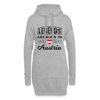 Legenden geboren in Österreich - Hoodie-Kleid - Grau meliert - Vorne