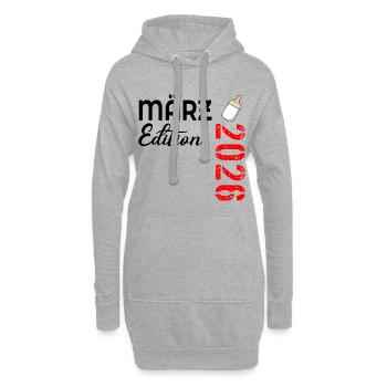 Bébé mars 2026 - Sweat-shirt à capuche long Femme - gris chiné - Devant