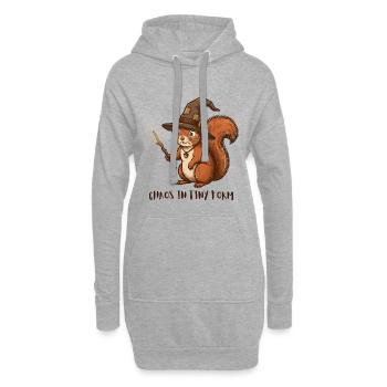 Chaos sous sa forme minuscule – Écureuil Feralcore - Sweat-shirt à capuche long Femme - gris chiné - Devant