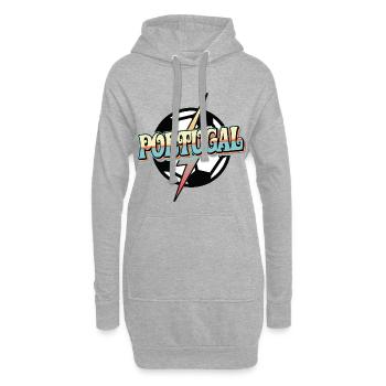 Portugal Football Blitz - Hoodie Dress - heather grey - Front