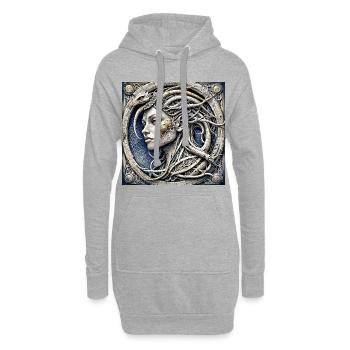Ppatch 02 - Hoodie-Kleid - Grau meliert - Vorne