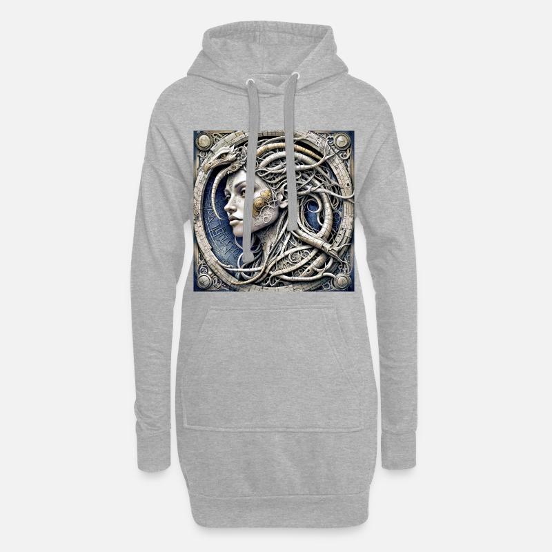 Ppatch 02 - Hoodie-Kleid - Grau meliert
