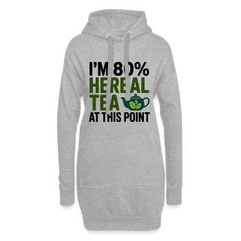 Naturheilkunde Ich bin zu 80 Prozent Kräutertee-Profi - Hoodie-Kleid - Grau meliert - Vorne