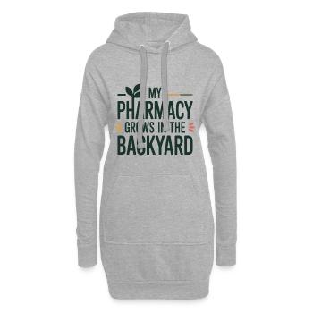 Heilpraktiker: Mein Apotheken-Grows-Hinterhof-Profi - Hoodie-Kleid - Grau meliert - Vorne