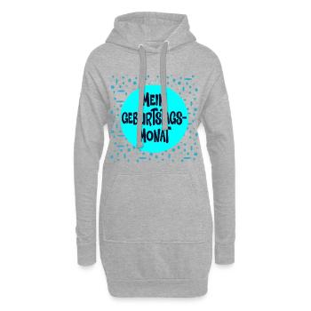 Geburtstagsmonat Geburtstag Humor - Hoodie-Kleid - Grau meliert - Vorne
