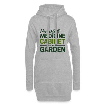 Mein Medizinschrank-Garten Naturheilkunde - Hoodie-Kleid - Grau meliert - Vorne