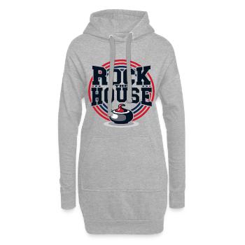 Curling Rock the House Eissport Team Spirit - Sweat-shirt à capuche long Femme - gris chiné - Devant