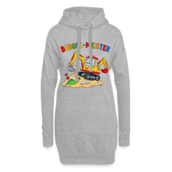 Buddel-Meister Dino-Abenteuer - Hoodie-Kleid - Grau meliert - Vorne