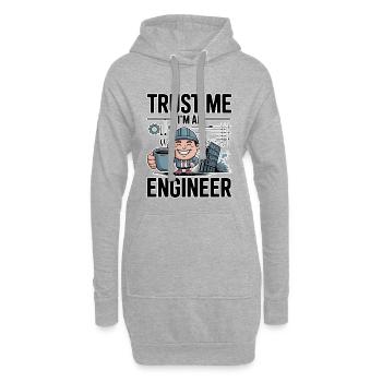 Croyez-moi, je suis ingénieur - pour fond sombre - Sweat-shirt à capuche long Femme - gris chiné - Devant
