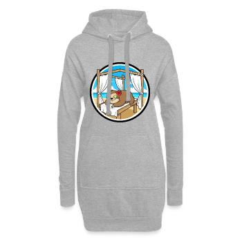 Spa de plage Animaux paresseux Art relaxant - Sweat-shirt à capuche long Femme - gris chiné - Devant