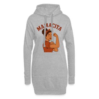 Stolze Mamacita – Das Geschenk für coole Mütter - Hoodie-Kleid - Grau meliert - Vorne