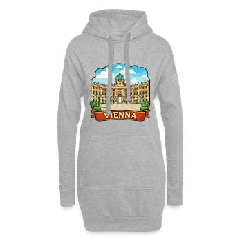 Wiener Austria Hofburg Palac Band Reisewappen - Hoodie-Kleid - Grau meliert - Vorne