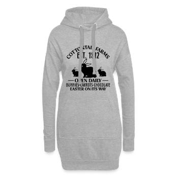 Cottontail Farms Fondé en 1812 Bunnies Carrots Chocolat - Sweat-shirt à capuche long Femme - gris chiné - Devant