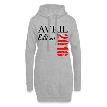 11e Anniversaire Avril 2016 - Sweat-shirt à capuche long Femme - gris chiné - Devant