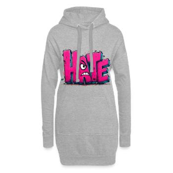 Hate Graffiti - Hoodie-Kleid - Grau meliert - Vorne