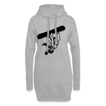 Slopestyle Salto Freestyle Wintersport Action - Hoodie-Kleid - Grau meliert - Vorne