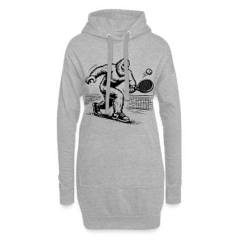 Athlètes de Padel Bigfoot Sasquatch - Sweat-shirt à capuche long Femme - gris chiné - Devant