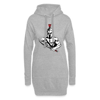 Spartan Gladiator Schwert Maskottchen Spartan Gym - Hoodie-Kleid - Grau meliert - Vorne