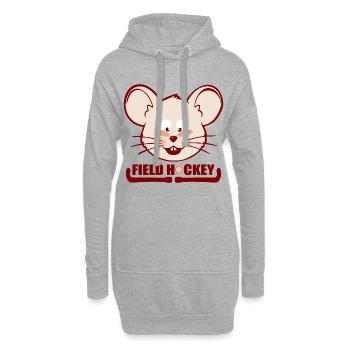 Souris pour enfants de hockey sur gazon - Sweat-shirt à capuche long Femme - gris chiné - Devant